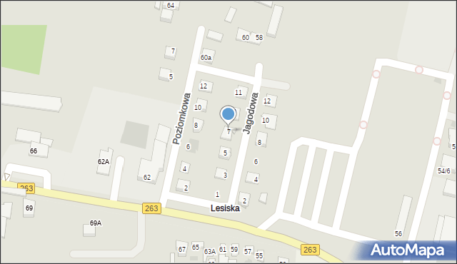 Sompolno, Jagodowa, 7, mapa Sompolno