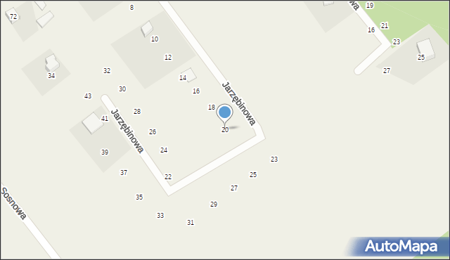 Sopieszyno, Jarzębinowa, 20, mapa Sopieszyno