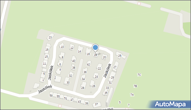 Sosnowiec, Jaskółek, 18, mapa Sosnowca