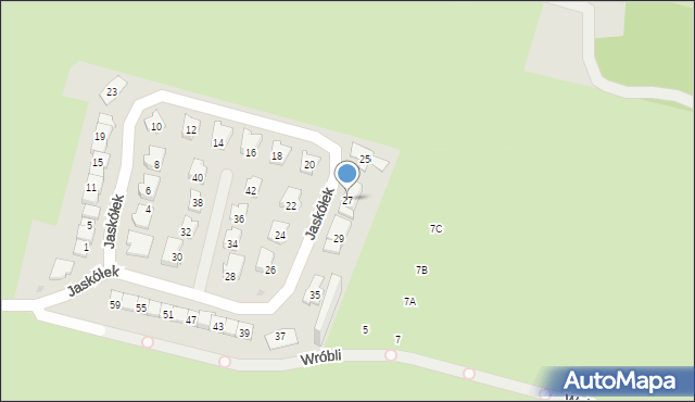 Sosnowiec, Jaskółek, 27, mapa Sosnowca