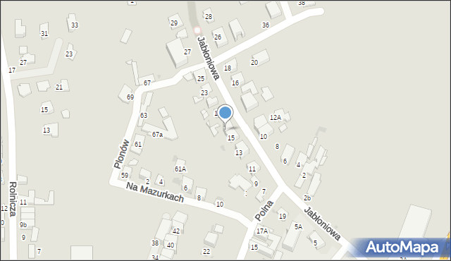 Sosnowiec, Jabłoniowa, 17, mapa Sosnowca