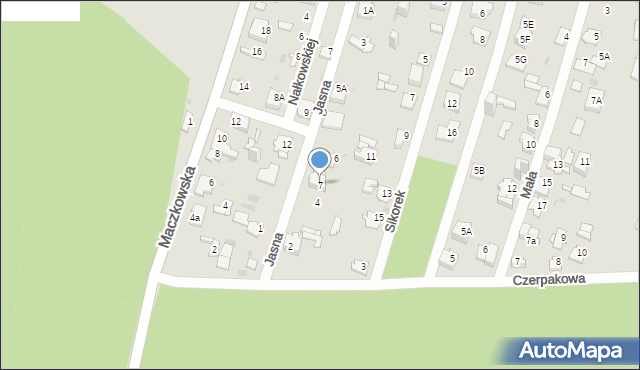 Sosnowiec, Jasna, 7, mapa Sosnowca