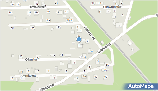 Sosnowiec, Jałowcowa, 1, mapa Sosnowca