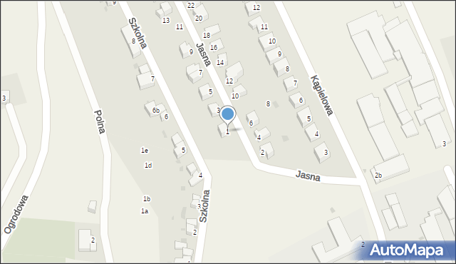 Srebrna Góra, Jasna, 1, mapa Srebrna Góra