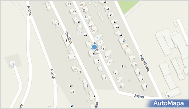 Srebrna Góra, Jasna, 7a, mapa Srebrna Góra