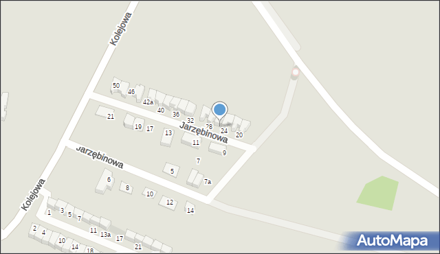 Środa Śląska, Jarzębinowa, 26a, mapa Środa Śląska
