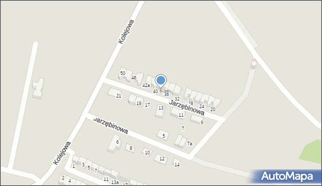 Środa Śląska, Jarzębinowa, 38, mapa Środa Śląska