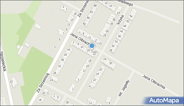 Środa Wielkopolska, Jana Olbrachta, 20, mapa Środa Wielkopolska