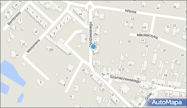 Środa Wielkopolska, Jażdżewskiego Ludwika, ks., 11, mapa Środa Wielkopolska