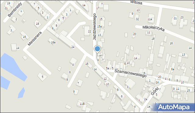 Środa Wielkopolska, Jażdżewskiego Ludwika, ks., 9a, mapa Środa Wielkopolska