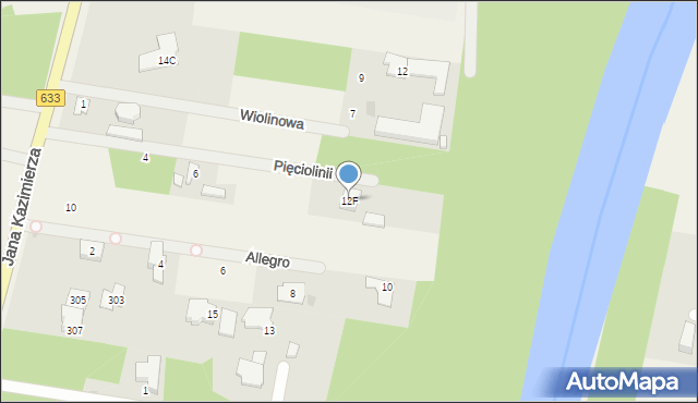 Stanisławów Pierwszy, Jana Kazimierza, 12F, mapa Stanisławów Pierwszy