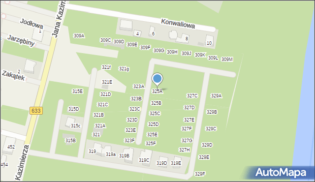 Stanisławów Pierwszy, Jana Kazimierza, 325A, mapa Stanisławów Pierwszy