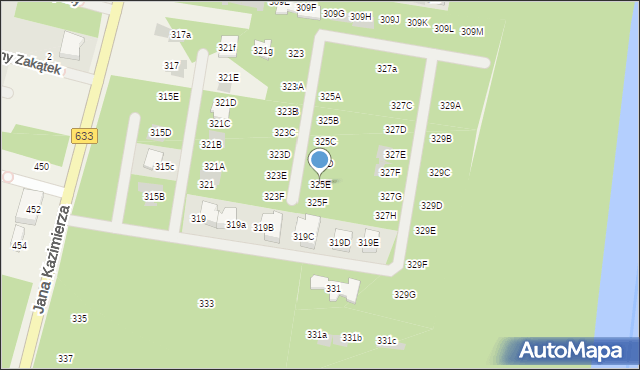 Stanisławów Pierwszy, Jana Kazimierza, 325E, mapa Stanisławów Pierwszy