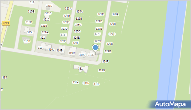 Stanisławów Pierwszy, Jana Kazimierza, 327J, mapa Stanisławów Pierwszy