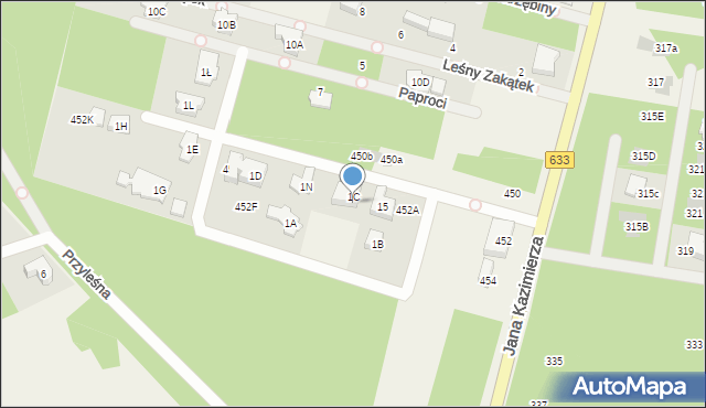 Stanisławów Pierwszy, Jana Kazimierza, 452C, mapa Stanisławów Pierwszy