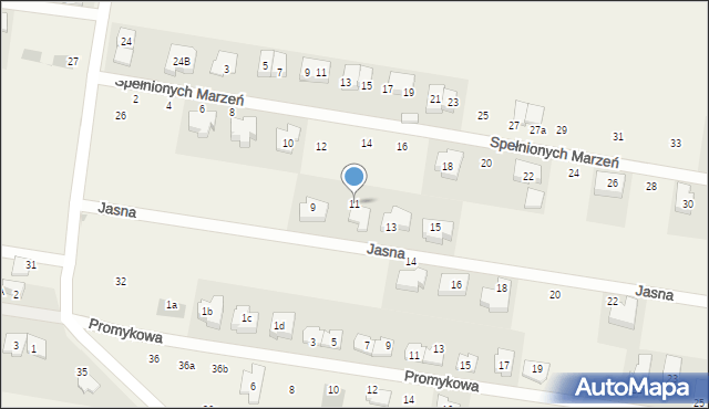 Stanisławów Pierwszy, Jasna, 11, mapa Stanisławów Pierwszy