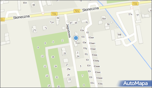 Stara Iwiczna, Jagodowa, 67, mapa Stara Iwiczna