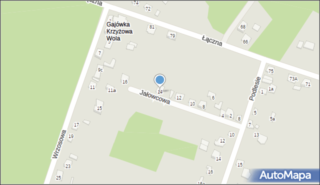 Starachowice, Jałowcowa, 14, mapa Starachowic