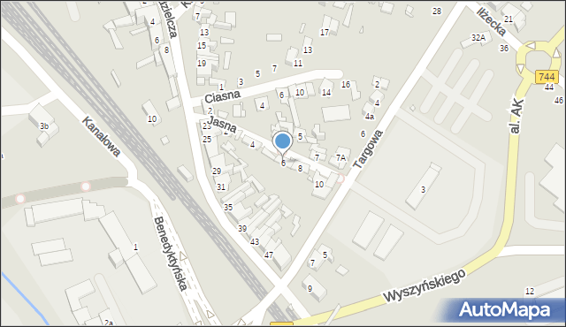 Starachowice, Jasna, 6, mapa Starachowic