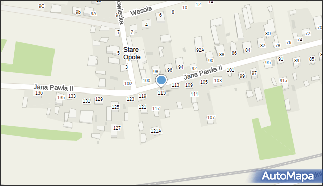 Stare Opole, Jana Pawła II, 115, mapa Stare Opole