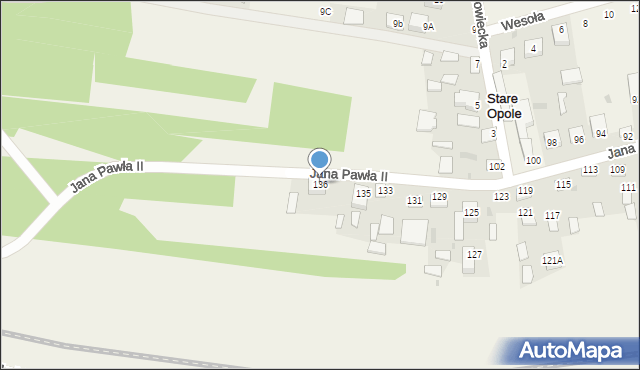 Stare Opole, Jana Pawła II, 136, mapa Stare Opole