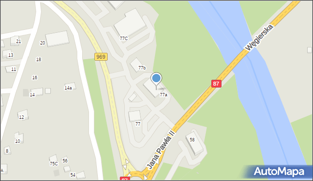 Stary Sącz, Jana Pawła II, 77, mapa Stary Sącz