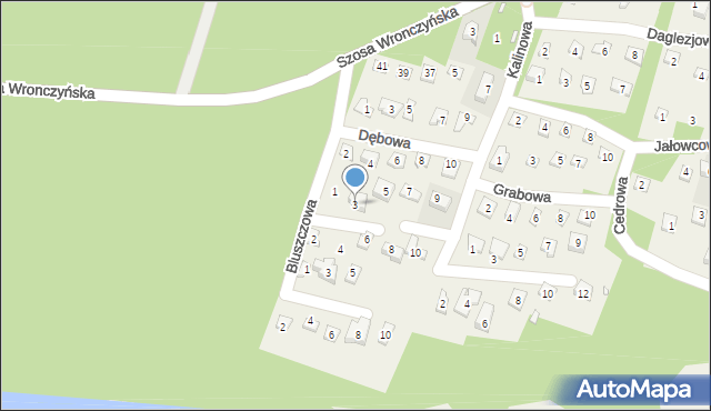 Stęszewko, Jaworowa, 3, mapa Stęszewko