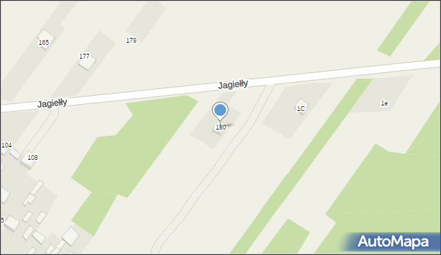 Strzegom, Jagiełły Jana, ks., 180, mapa Strzegom