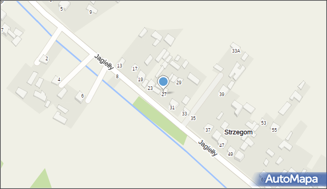 Strzegom, Jagiełły Jana, ks., 27, mapa Strzegom