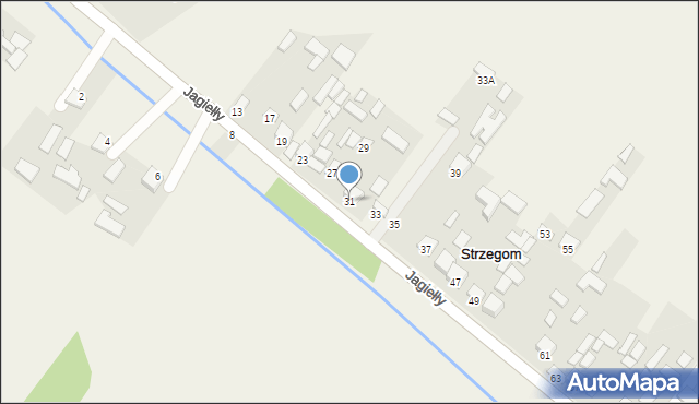 Strzegom, Jagiełły Jana, ks., 31, mapa Strzegom