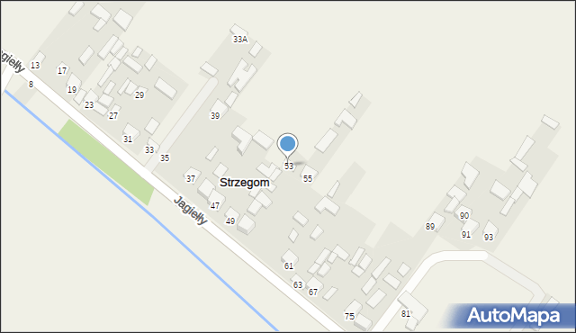 Strzegom, Jagiełły Jana, ks., 53, mapa Strzegom