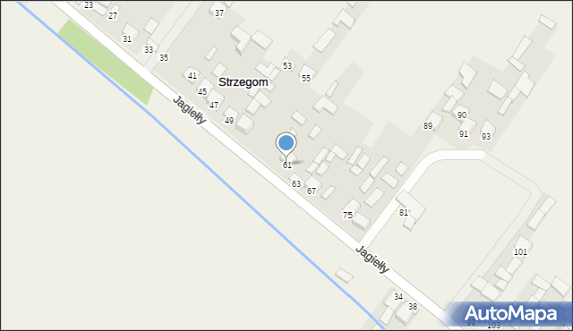 Strzegom, Jagiełły Jana, ks., 61, mapa Strzegom