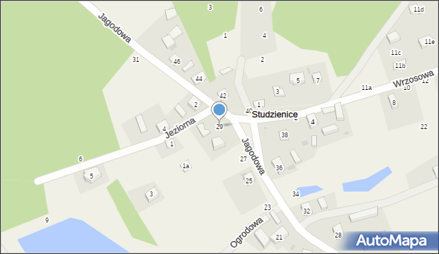 Studzienice, Jagodowa, 29, mapa Studzienice