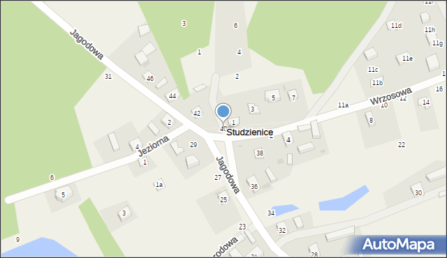 Studzienice, Jagodowa, 40, mapa Studzienice