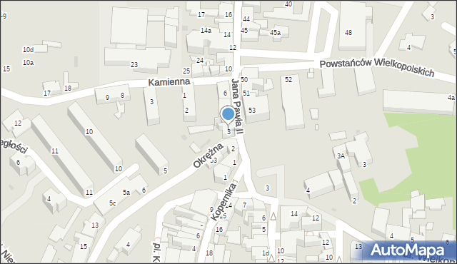 Sulechów, Jana Pawła II, 3, mapa Sulechów