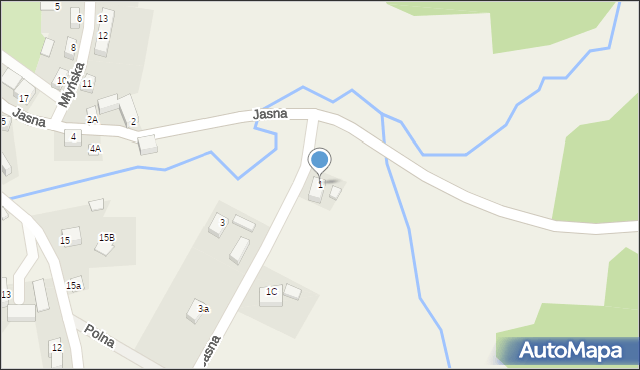 Sulików, Jasna, 1, mapa Sulików