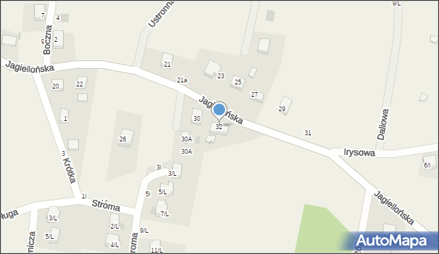 Sulistrowice, Jagiellońska, 32, mapa Sulistrowice