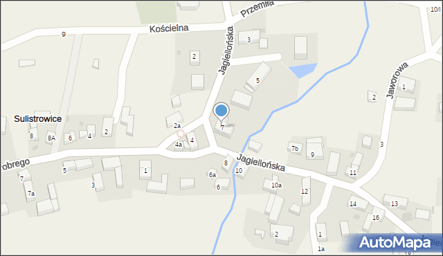 Sulistrowice, Jagiellońska, 7, mapa Sulistrowice