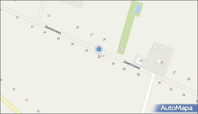 Suszno, Jaworowa, 22, mapa Suszno