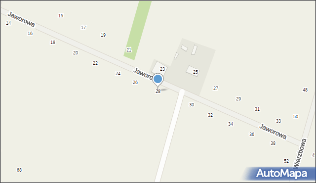 Suszno, Jaworowa, 28, mapa Suszno