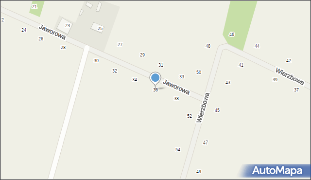 Suszno, Jaworowa, 36, mapa Suszno