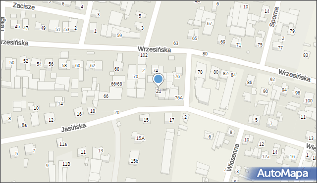 Swarzędz, Jasińska, 24, mapa Swarzędz