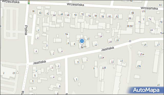 Swarzędz, Jasińska, 8a, mapa Swarzędz