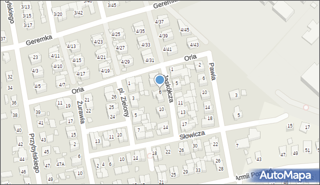 Swarzędz, Jaskółcza, 6, mapa Swarzędz