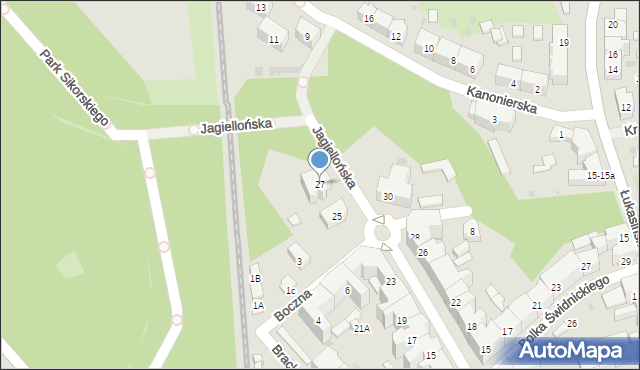 Świdnica, Jagiellońska, 27, mapa Świdnicy