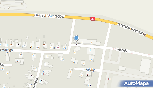 Świdnica, Jagienki, 6, mapa Świdnicy