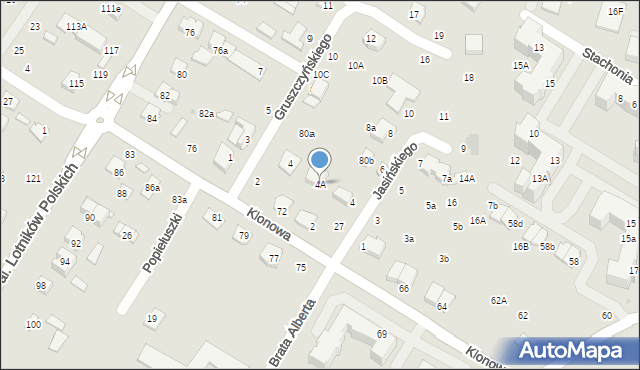 Świdnik, Jasińskiego Tadeusza, 4A, mapa Świdnika