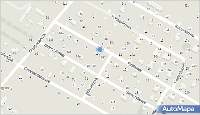 Świdnik, Jaśminowa, 27, mapa Świdnika