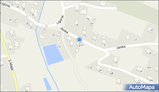 Świerklany, Janika, ks., 4, mapa Świerklany