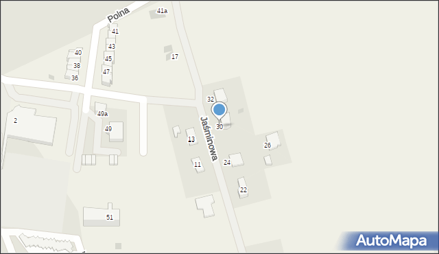 Świerkówiec, Jaśminowa, 30, mapa Świerkówiec